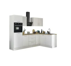 Bloc cuisine avec électroménager CORNWALL (cuisine d'angle-four-réfrigérateur) II