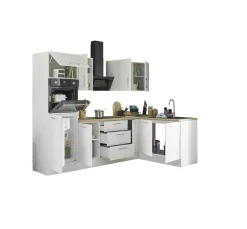 Bloc cuisine avec électroménager CORNWALL (cuisine d'angle-four-réfrigérateur) II