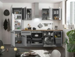 Bloc cuisine avec électroménager MANCHESTER (bloc cuisine avec réfrigérateur) I