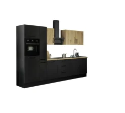 Bloc cuisine avec électroménager CORNWALL (bloc cuisine-four-lave-vaisselle-réfrigérateur-armoire coulissante) VI