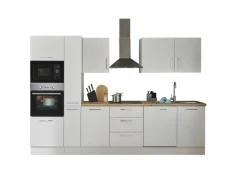 Bloc cuisine avec électroménager CORNWALL (bloc cuisine-four-lave-vaisselle-micro-ondes-armoire coulissante) I-Bega BBK