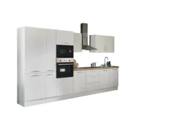 Bloc cuisine avec électroménager CORNWALL (bloc cuisine-four-réfrigérateur-micro-ondes-armoire coulissante) I-Bega BBK Hot