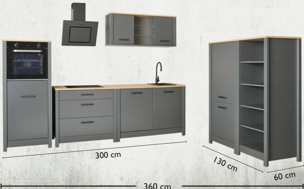 Bloc cuisine sans électroménager 8 ROTTERDAM-Inter Link Discount