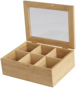 Boîte à sachets de thé en bambou avec couvercle DAY