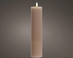 Bougie LED 17,5cm STRIPE-Kaemingk