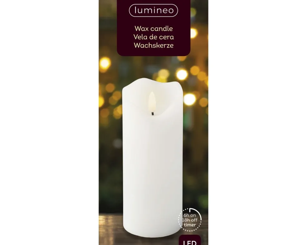 Bougie LED en cire véritable RUSTIK