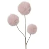 Branche décorative avec boules en fourrure synthétique DEKO