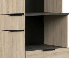 Buffet de cuisine avec desserte à roulettes PORTLAND 1-Parisot Outlet