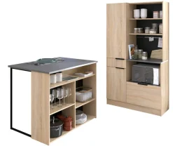 Buffet de cuisine avec table bar PORTLAND 2-Parisot Online