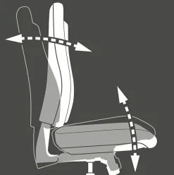 Chaise de bureau pivotante LINEA 45