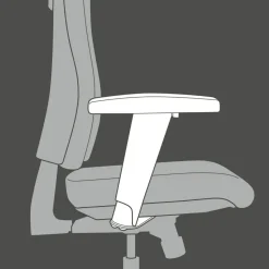 Chaise de bureau pivotante LINEA 80