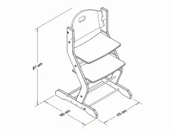 Chaise haute évolutive 100091/100093-Tissi New