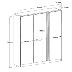 Chambre à coucher 2 éléments MIAMI 24