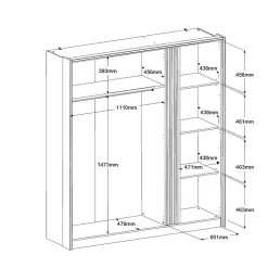 Chambre à coucher 3 éléments MIAMI 21-Parisot Online