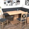 Coin repas avec banquette d'angle 4 éléments MADRANO