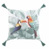 Coussin décoratif avec pompons perroquet OUTDOOR