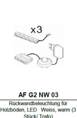 Eclairage de fond 3 pièces RAVENNA AF G2 NW 03-IMV Hot