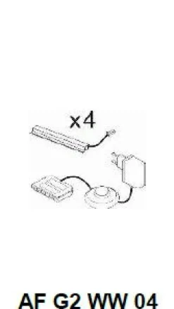 Eclairage de fond 4 pièces CATANIA CHAMBORD AF G2 WW 04-IMV Outlet