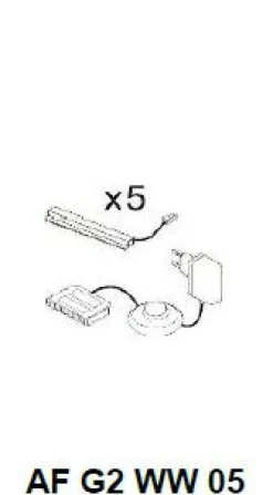 Eclairage de fond 5 pièces CATANIA CHAMBORD AF G2 WW 05