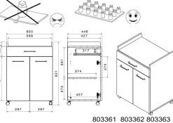 Ensemble avec buffet de cuisine MEMPHIS 1-Parisot Online