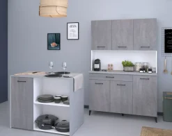 Ensemble avec buffet de cuisine MEMPHIS 4-Parisot Discount