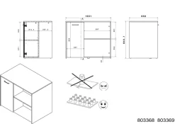 Ensemble avec buffet de cuisine MEMPHIS 4-Parisot Discount