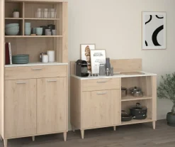 Ensemble buffet de cuisine et desserte ATLANTA 2-Parisot New