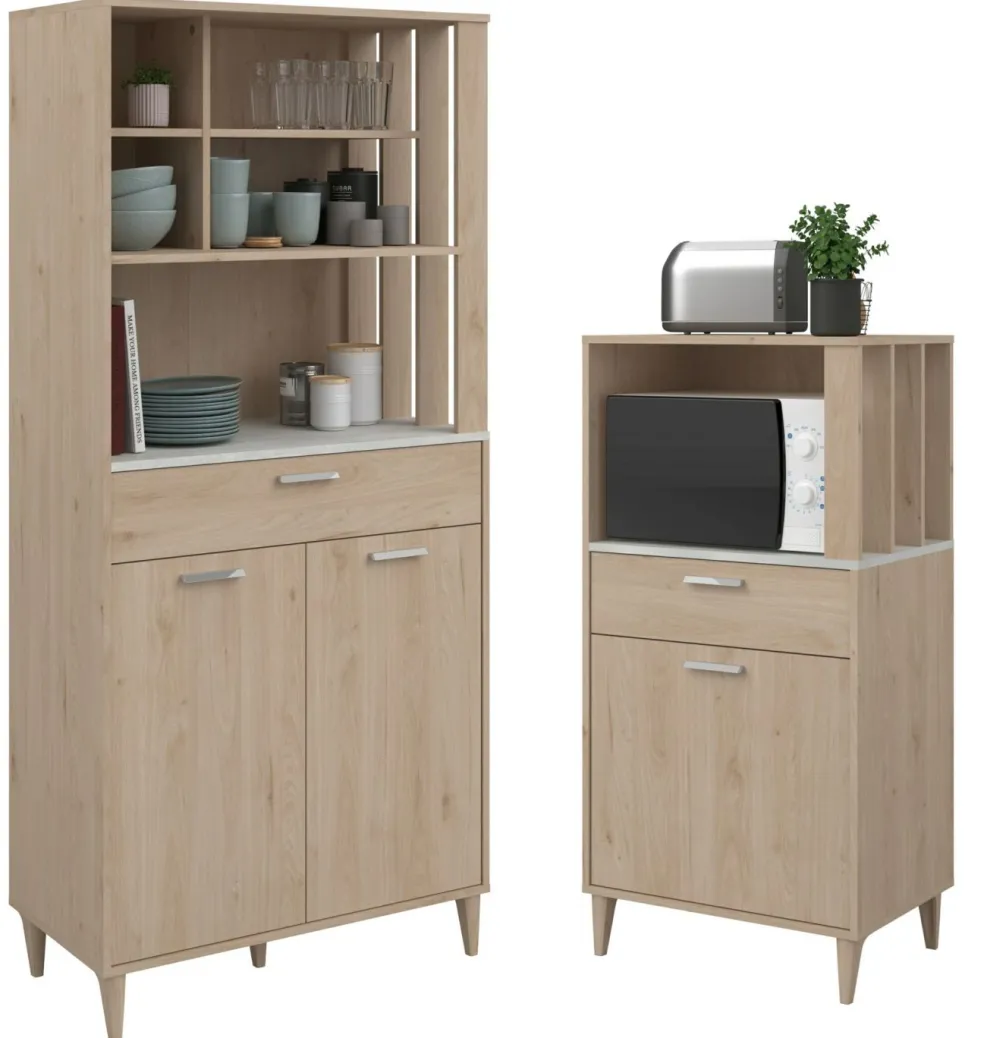 Ensemble buffet de cuisine et meuble de rangement ATLANTA 1