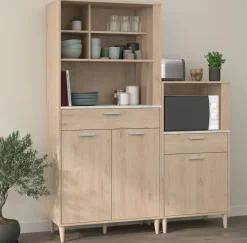 Ensemble buffet de cuisine et meuble de rangement ATLANTA 1