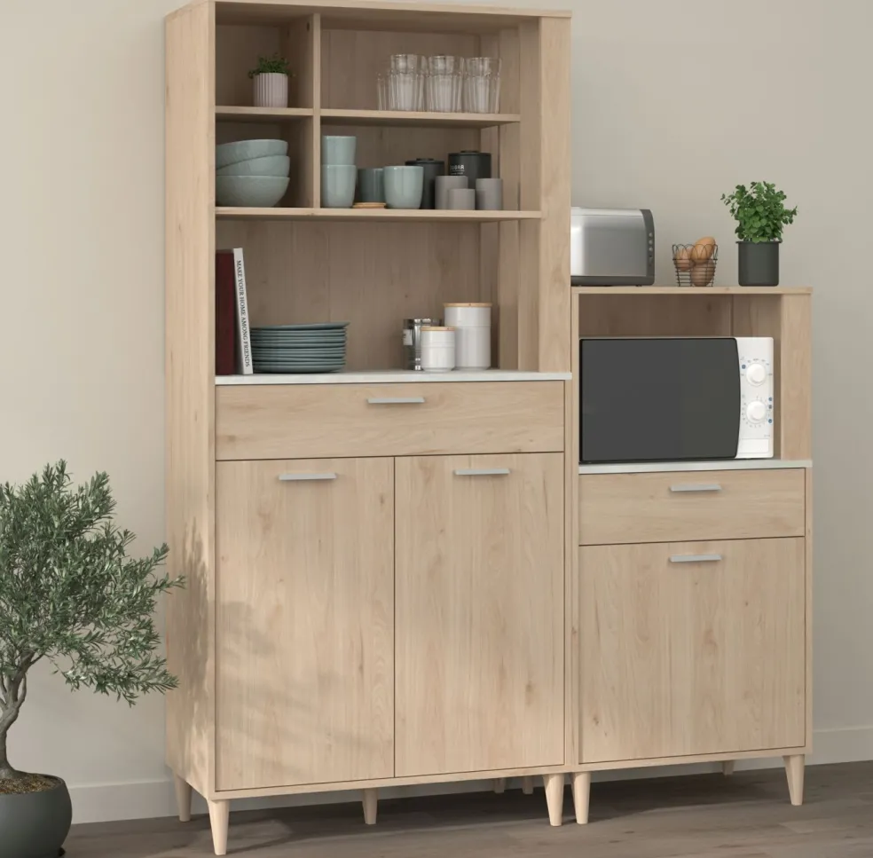 Ensemble buffet de cuisine et meuble de rangement ATLANTA 1