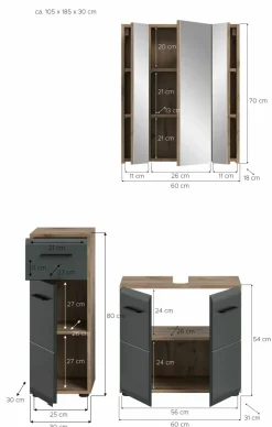 Ensemble salle de bains 3 éléments BONGA-Xonox New