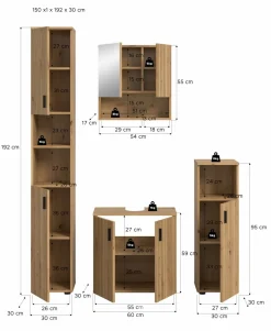 Ensemble salle de bains 4 éléments MONE-Xonox Clearance