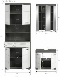Ensemble salle de bains 3 éléments SEWULA-Xonox Hot
