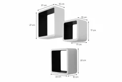 Etagères murales par lot de 3 CUBO-Finori Hot