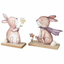 Figurine lapin avec fleur BUNNY