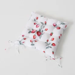 Galette de chaise motif fraises EMILY