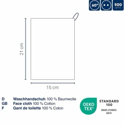 Gant de toilette vert jade LADESSA