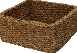Grand panier carré en jonc de mer EH