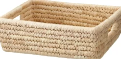 Grand panier carré en jonc de mer EH