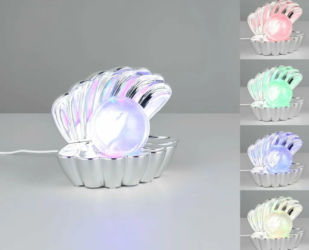 Lampe de table chrome SHELLY-Reality Leuchten Outlet