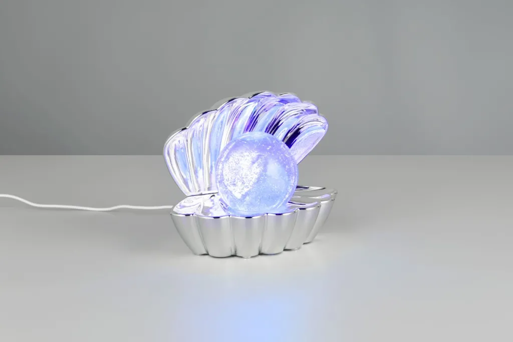 Lampe de table chrome SHELLY-Reality Leuchten Outlet