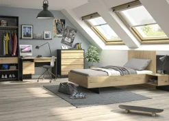 Lit avec chevet MIMIZAN-Gami Sale