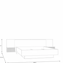 Lit avec chevets NEKTARIUS-Forte Discount