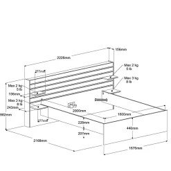 Lit avec rangement MIAMI 3-Parisot