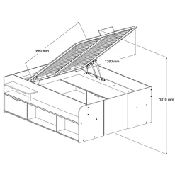 Lit avec rangement TRAVEL-Parisot Sale
