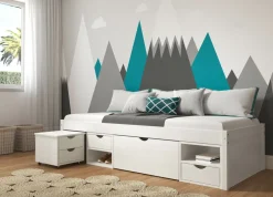 Lit avec rangement 90x200cm TILL