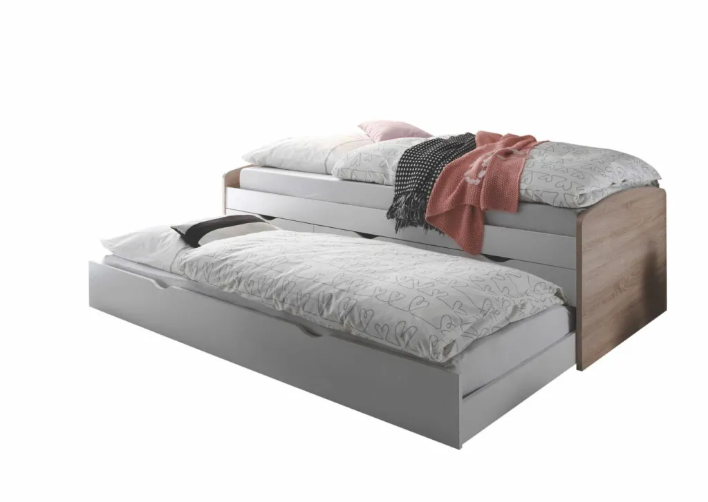 Lit gigogne avec rangement 90 x 200 cm NESSI-Pol-Power Outlet