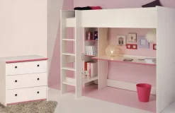 Lit mezzanine avec commode SMOOZY 29a-Parisot