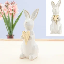 Lièvre avec coeur doré EASTER
