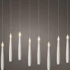 Lot de 10 bougies LED suspendues LED